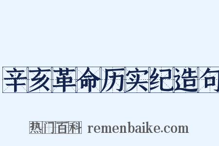 辛亥革命历实纪造句是什么意思的图片